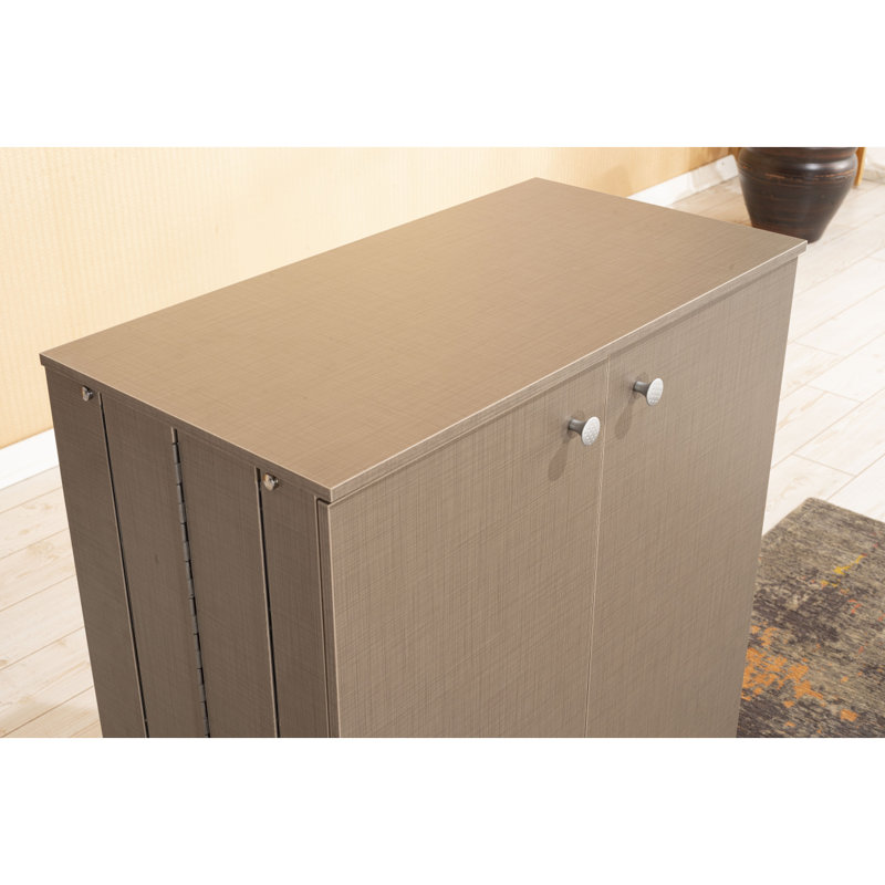 Rangement pour chaussures à 3 niveaux Origamy, Brun / beige