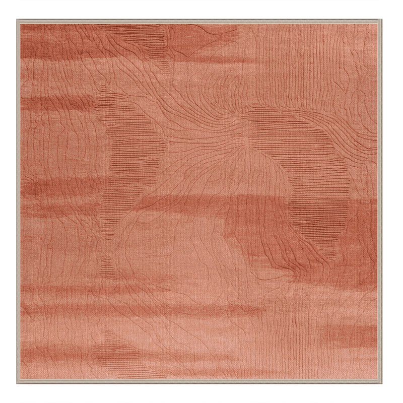 Tapis abstrait lavable à la machine, Carré 6 pi