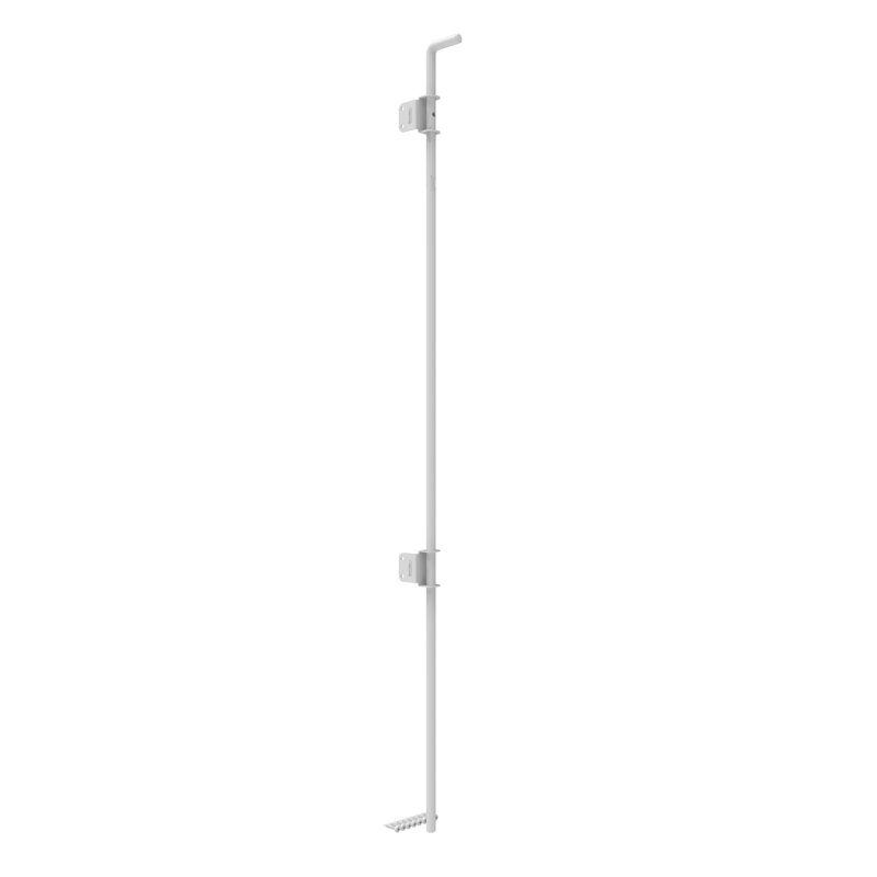 Tringle robuste en acier inoxydable, Blanc, H 48 po x l 2,5 po x P 3,3 po