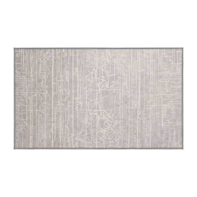 Tapis gris lavable à la machine