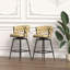 Ensemble de 2 tabourets de bar, tabourets de bar pivotants, tabourets de comptoir rembourrés pour la maison-1233877369