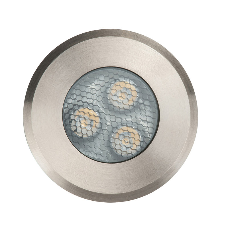 Zebadiah Black/Silver Low Voltage Integrated LED Metal Deck Light