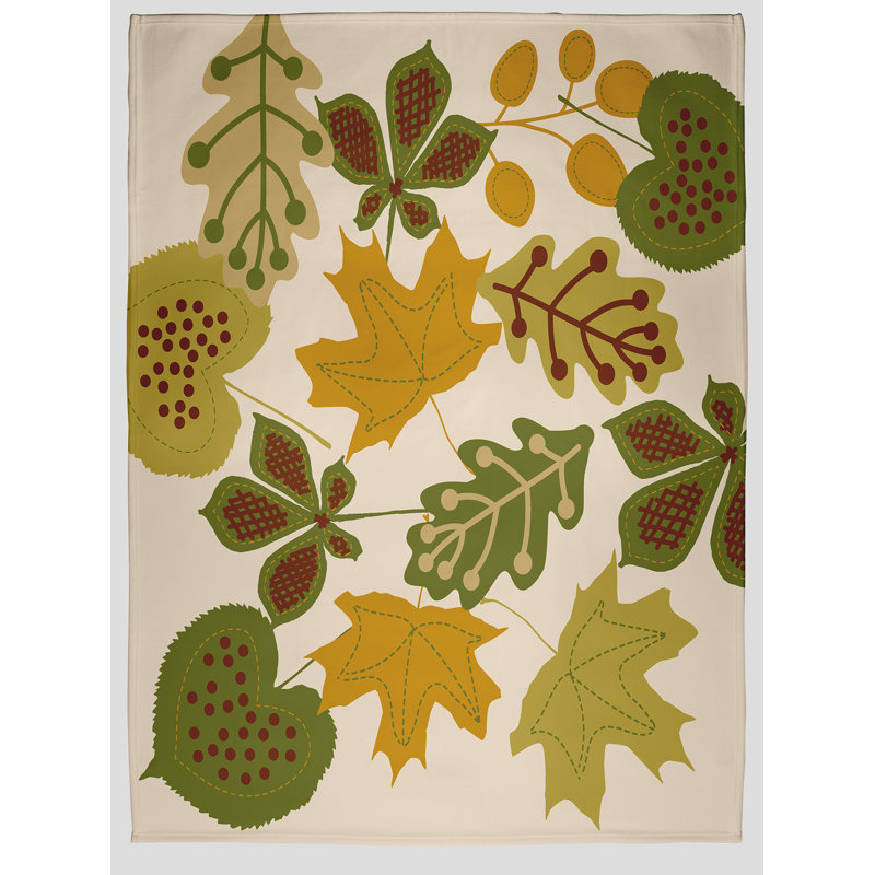 Jeté d'automne Fall Leaves, Or automne, L 30 po x L 39,75 po