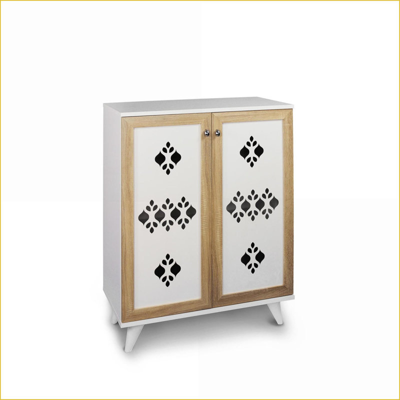 Armoires: rangement pour chaussures Karina avec plusieurs tablettes, bois de qualité supérieure, brun noyer | Hall d'entrée | Mid-Century