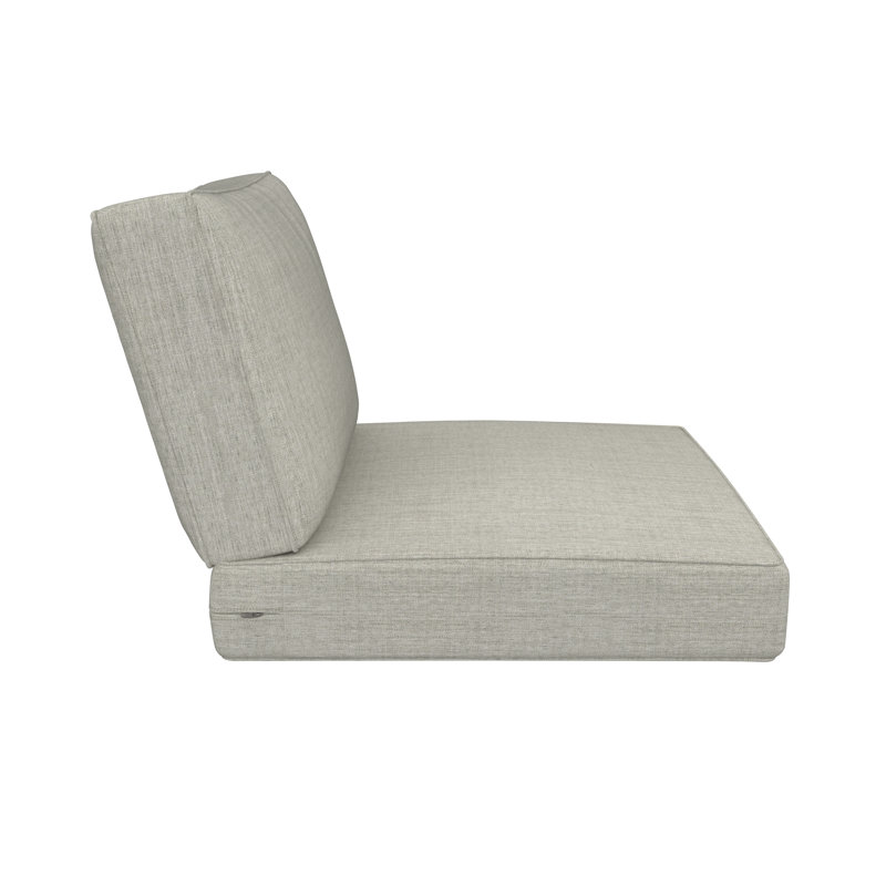 Outdoor Sunbrella Lounge Chair Cushion, Canvas Granite Sunbrella® Canvas