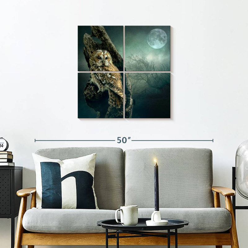 Brampt Owl At Night, 26" H x 26" W