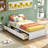 Twin Size Platform Storage Bed With 3 Drawers,White
