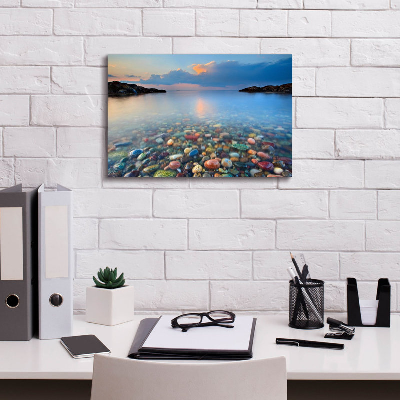 «Colored Rocks» par Patrick Zephyr, art sur toile, H 12 po x l 18 po x P 0,75 po