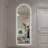 65" X 21" LED Full Length Wall Mirror, Symmetrical Arch Design, 3-Color Dimmable Lighting, Shatterproof