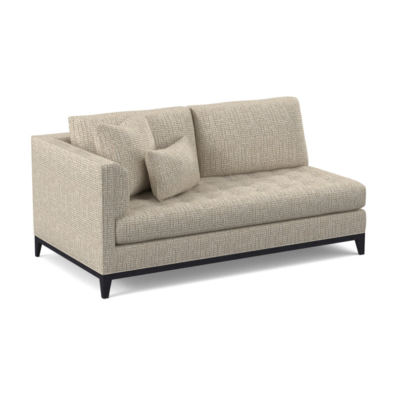 Paramount Upholstered Sectional Symmetrical, Vintage Ebony, Stepping Stones Ivory