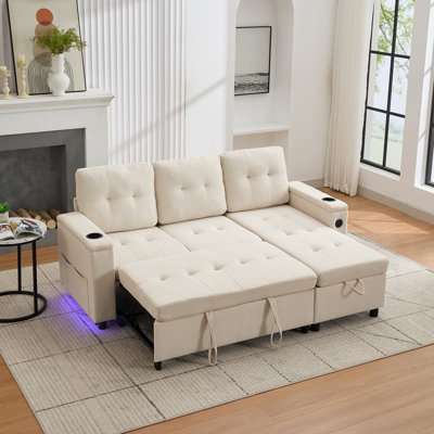 3 Seater Fabric Sofa & Chaise
