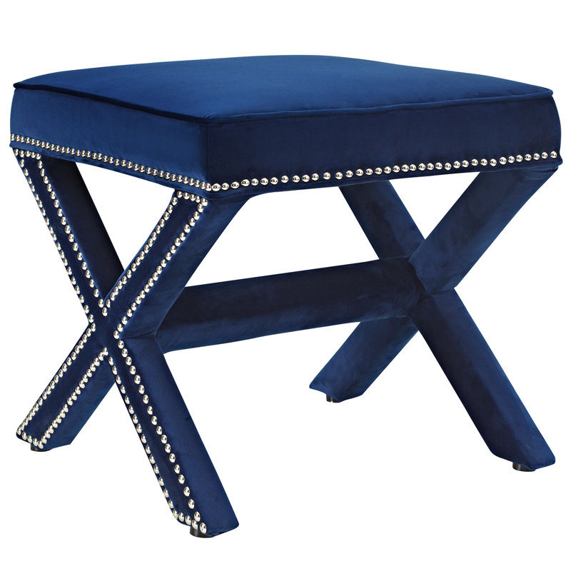 Banc Rivet par Modway, Bleu marine