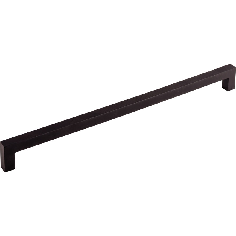 Square Bar pull, Flat Black, 12" Center to Center