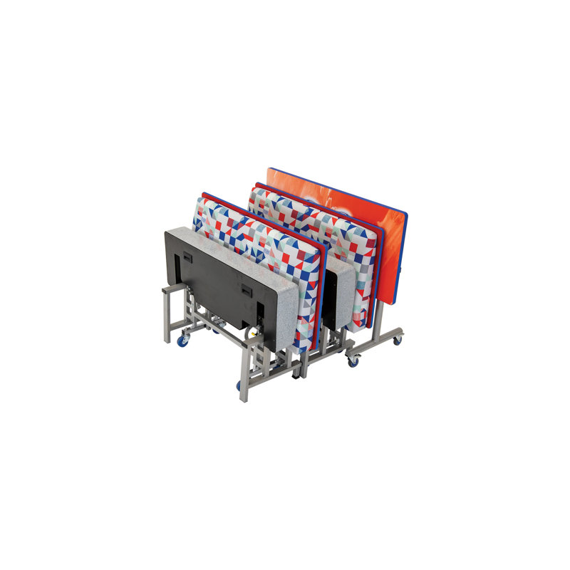 Banquette pliante mobile avec table - ensemble, H 40 po x L 48 po x l 80 po