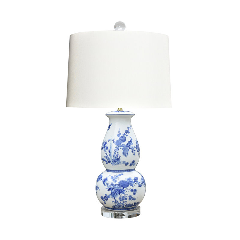N / A PORCELAINE FLORALGOURD LAMPE