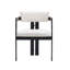 Ensemble de table de salle à manger moderne pour 4 personnes, table rectangulaire de 68 po et chaises Boucle-1548052838
