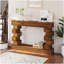 Console géométrique empilable en bois avec finition naturelle chaleureuse