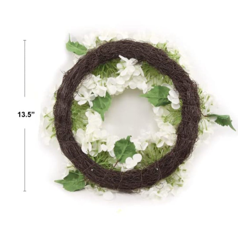 White 18 inch Tall Wreath