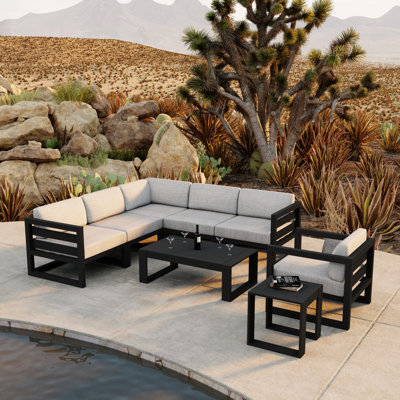 Ensemble de conversation modulaire 4 pièces avec coussins Sunbrella® Smith