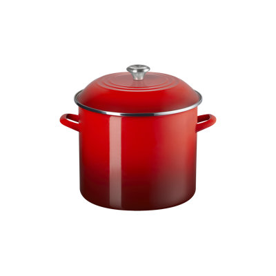 Le Creuset Enamel-On-Steel Stockpot With SS Knob, 16 Qt., Sea Salt