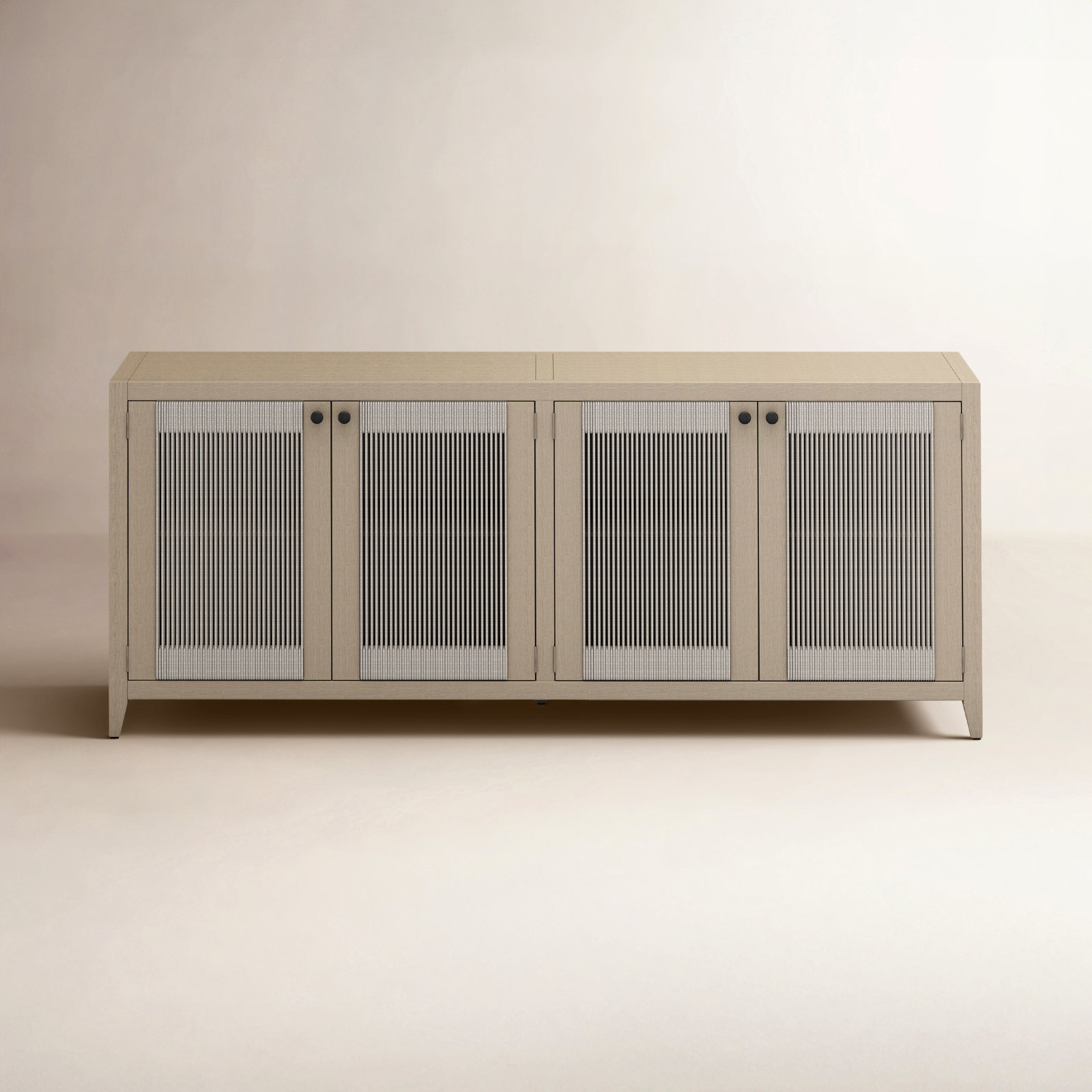 Solid Teak Sideboard, Washed Brown
