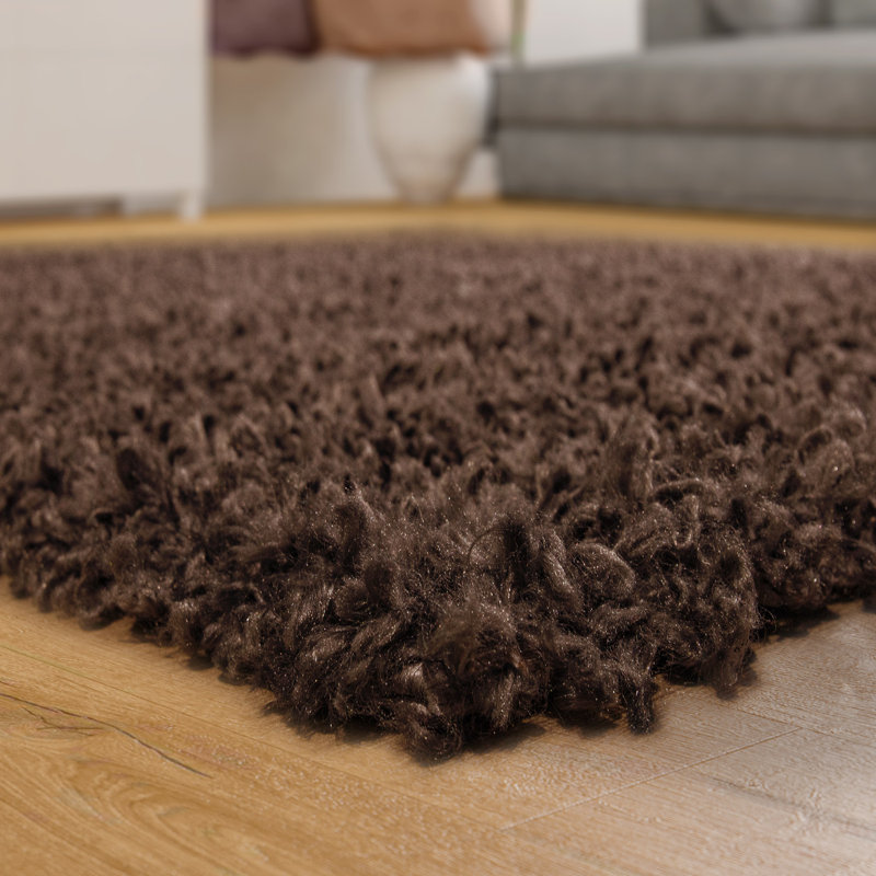 Epperson Solid Colour Shag Area Rug, Rectangle 140 x 200cm