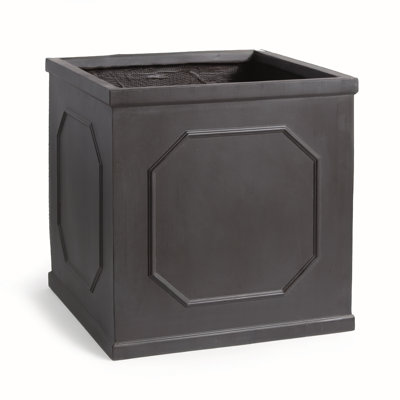 Vivero Fibreclay Chelsea Planter Box 25.5 in. in Antique Black