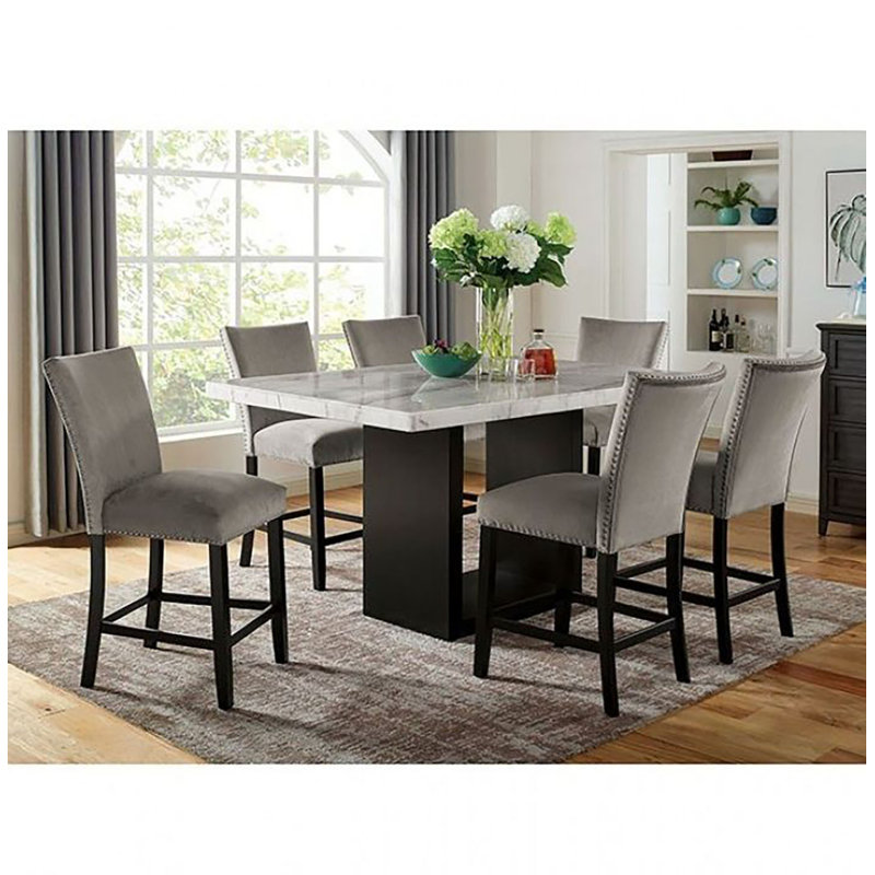 Jefrin 6 - Person Trestle Dining Set
