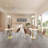 Round Modern Dining Table 31.5 inches Bistro Table Tulip Table with Faux Marble top,Easy Assemble,Sturdy Metal Frame Diameter-514675463-514675461