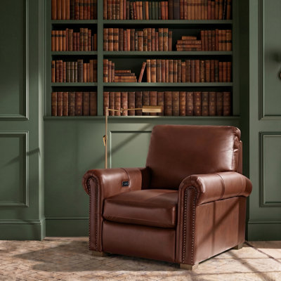 Igon Motion Down Filled Genuine Leather Recliner