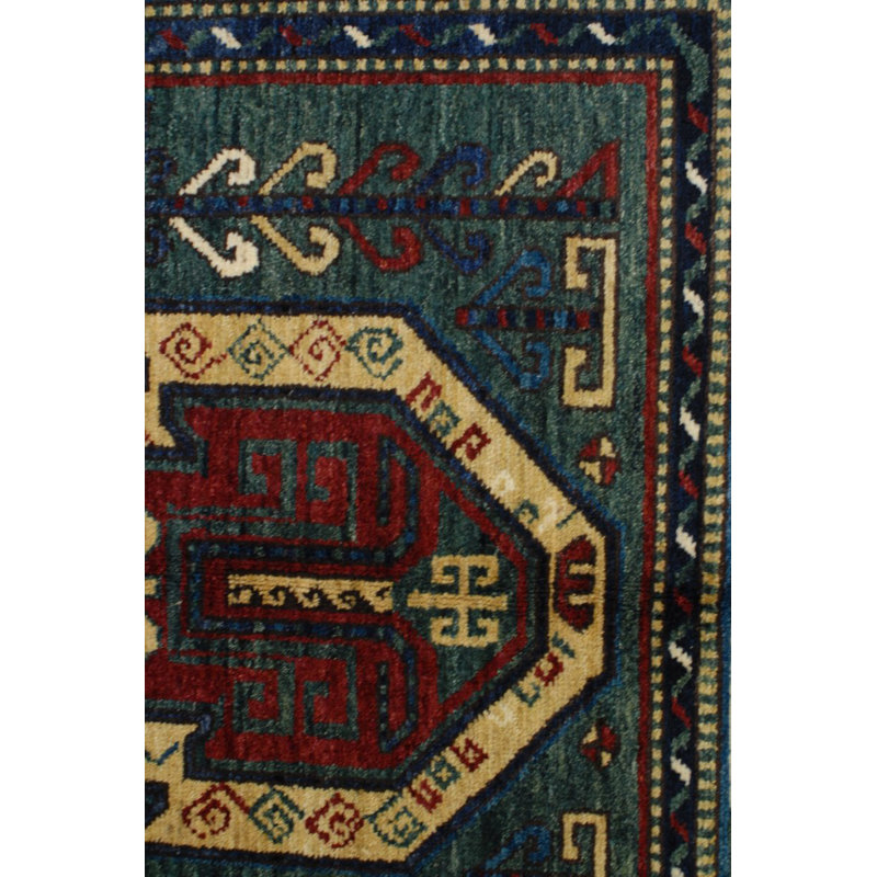 Sevan Wool Southwestern Area Rug in Beige/Green
