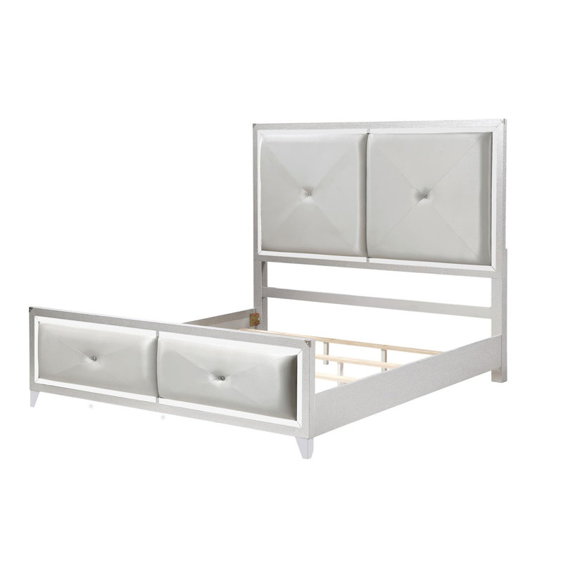 Ensemble de chambre avec lit à panneaux 5 pièces Craine Chelle