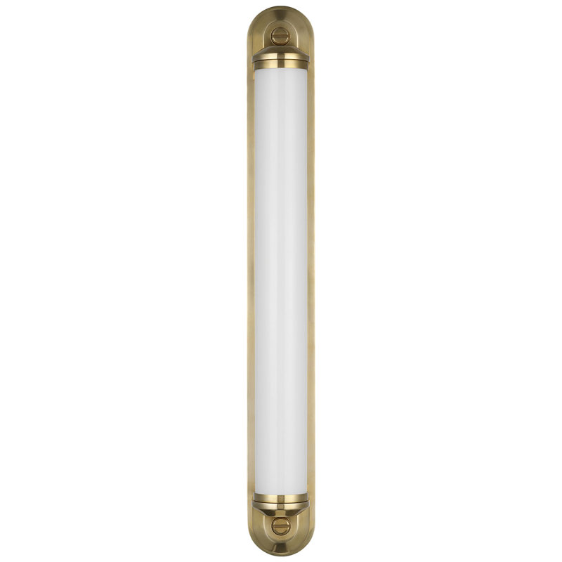 Ralph Lauren Belgrave 32" Linear Bath Light, 24" H x 3" W x 3.75" D, Natural Brass, 1600 W