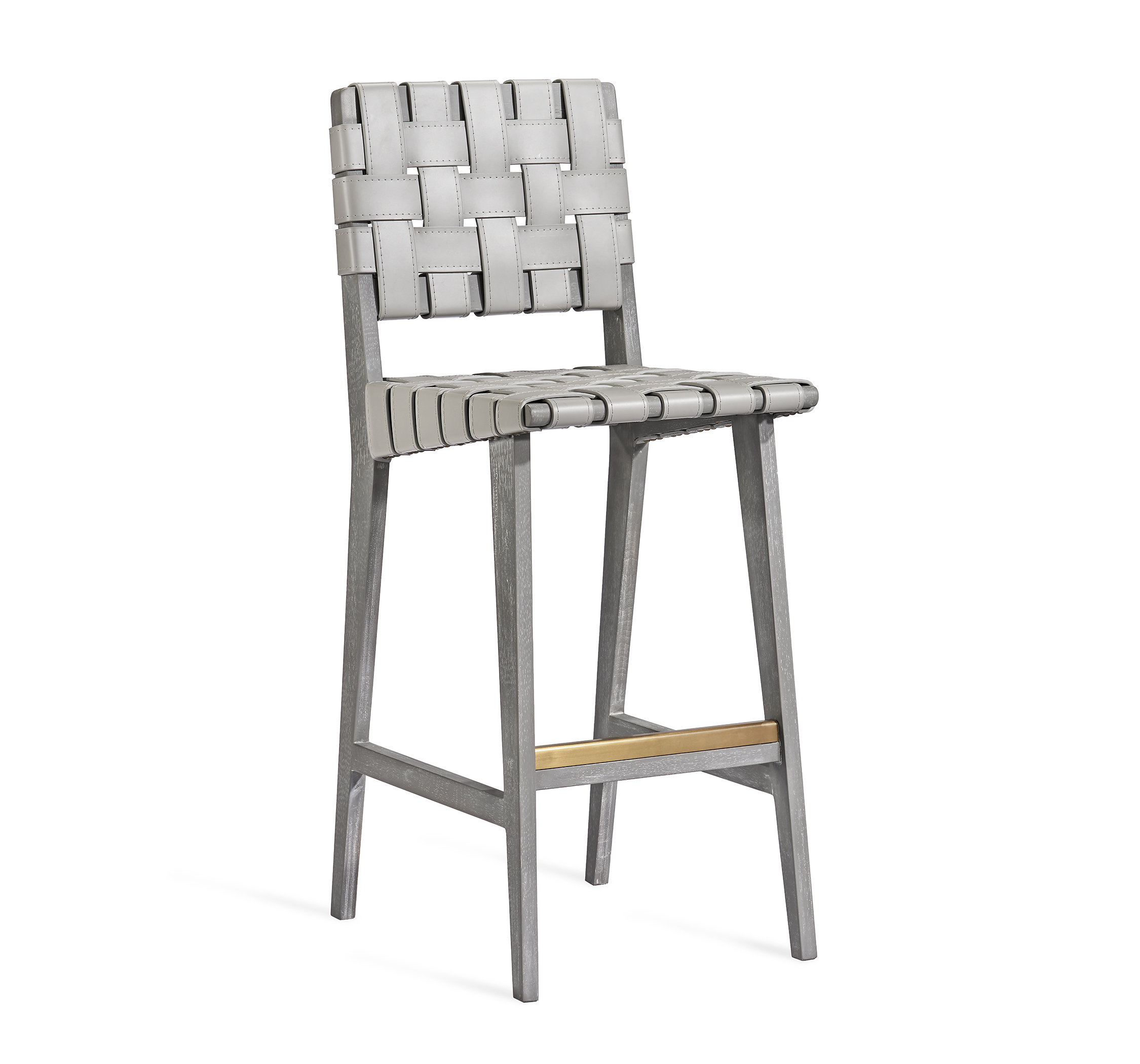 Gray woven counter discount stool