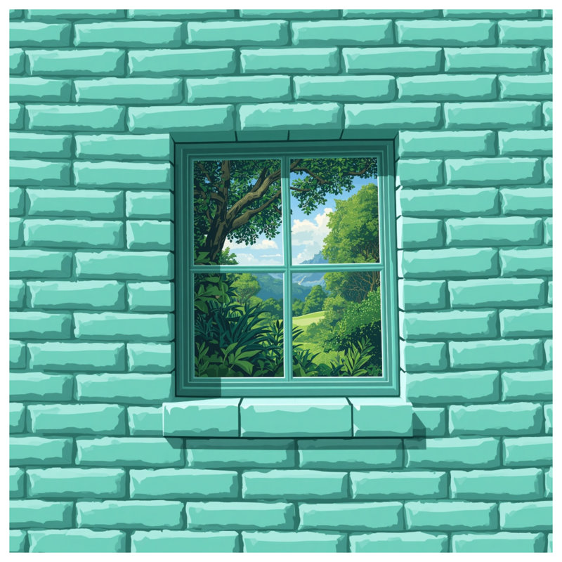 Coussins décoratifs à double face en brique turquoise, 26 x 26 pouces