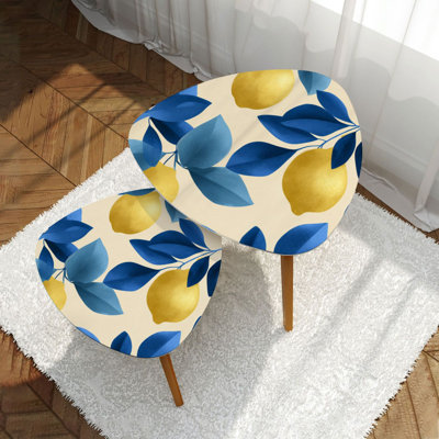 Ensemble de 2 tables basses gigognes Triangle