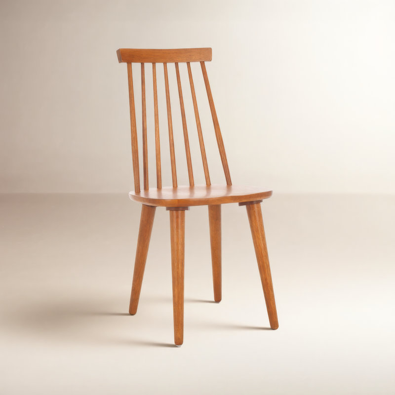 Chaise d'appoint en bois massif Rolde, Miel