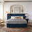Queen Size Velvet Bed Frame/-659524852-659069760