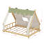 Lit de maison avec tente et éclairage-122259252-122259253