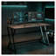 Bureau d'ordinateur industriel HOMCOM de 140 cm (55 pouces) avec pieds en métal en forme de Z, table d'écriture pour bureau à domicile, noir vieilli