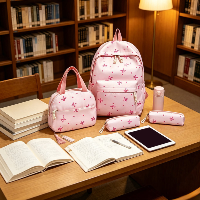 Ensemble de trois sacs à main pour femmes avec nœud papillon, grande capacité et polyvalent, comprenant un sac à dos, un sac à bandoulière et un cabas.