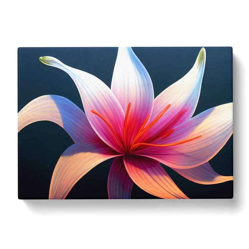 Futuristic Lily Flower Vol.3 - Wrapped Canvas, 35cm H x 50cm W x 3cm D