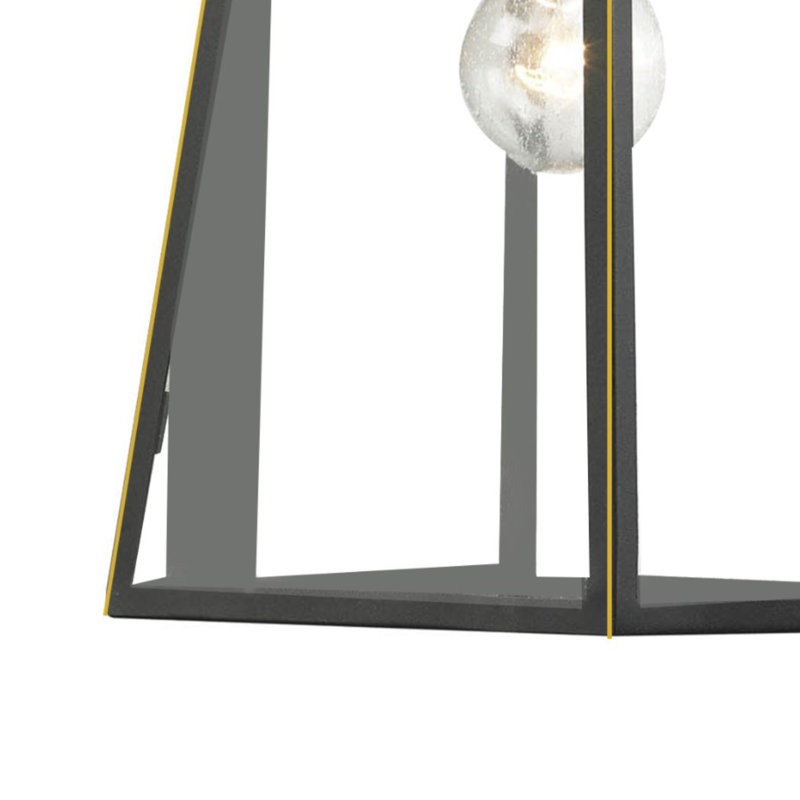 Éclairage mural d'extérieur 1 lumière, H 11,75 po x l 5 po x P 6,25 po, Noir impérial