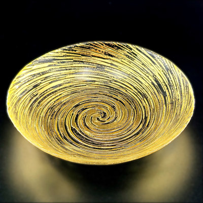 Ensemble de 4 assiettes à soupe en verre doré Popel