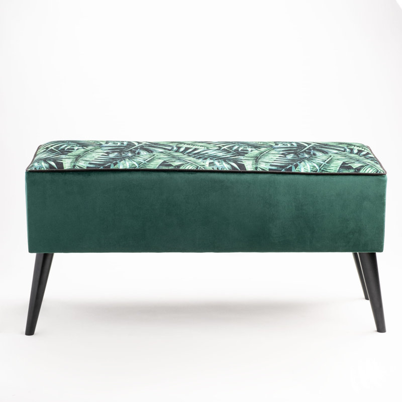 Saxonburg Upholstered Bench, 47 H x 140 W x 30 D cm, Green