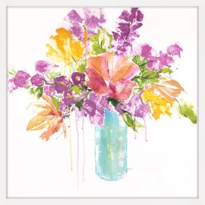 "Tropical Blooms" by Julie Joy Framed Print
