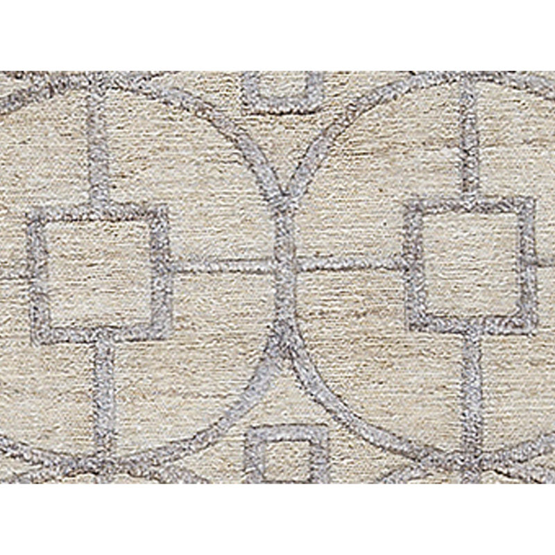 Tapis gris clair noué à la main de haute qualité, Rectangle 8 pi x 9 pi 10 po