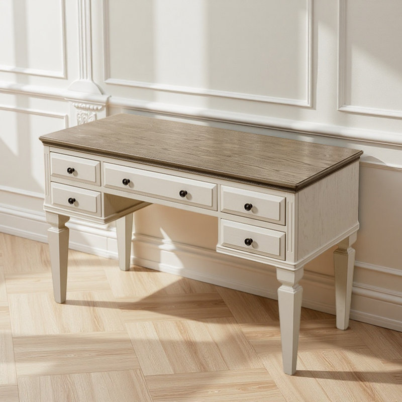 Solid wood desk, 31.5" H x 59.06" W x 27.56" D
