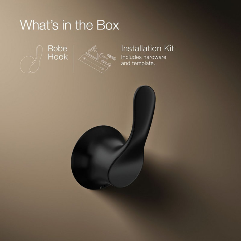 Simplice Robe Hook, Black