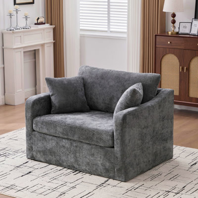 Chaise d'appoint rembourrée avec coussins